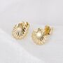 9ct Gold Shell Stud Earrings, thumbnail 1 of 4
