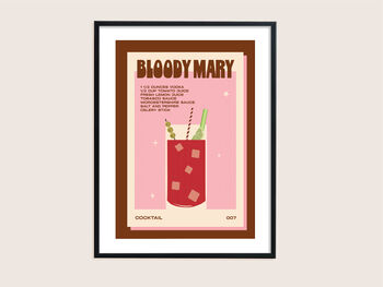 Retro Bloody Mary Print, 2 of 5