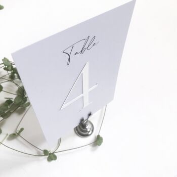 Modern Wedding Table Numbers Gold Or Silver Foil, 4 of 12