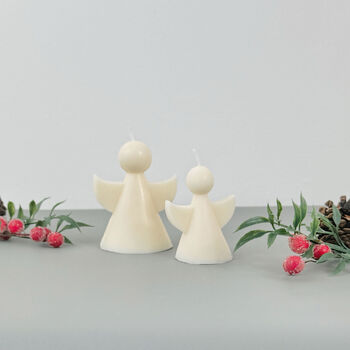 White Christmas Angel Candle And Christmas Decoration, 4 of 11