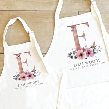 Personalised Initial Matching Mother Daughter Aprons, 2 of 4
