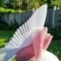 White And Pink Hat With Pink And Crystal Beading, thumbnail 3 of 6
