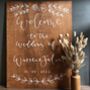 Personalised Welcome Wedding Wooden Sign, thumbnail 1 of 3