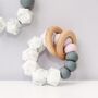 Marble Two Tone Teething Rattle, thumbnail 2 of 7