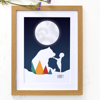 Personalised Bear And Boy Child's Artwork, 3 of 8