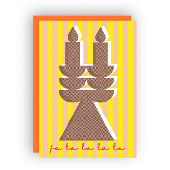 Six Brightly Coloured Christmas Cards With Contrast Envelopes, 3 of 5