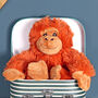 Soft Orangutan Plush Toy, Eco Friendly, thumbnail 4 of 7