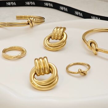 Twist Ring Gold Non Tarnish Waterproof, 5 of 9