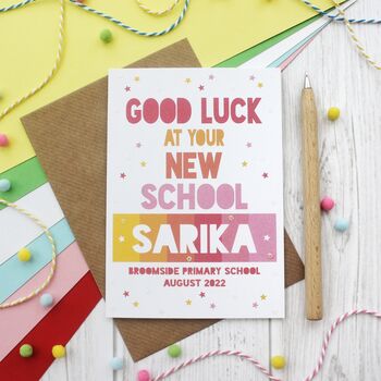 Good Luck At Your New School Card, 2 of 5