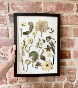 Personalised Framed Wedding Bouquet Preservation Wild Meadow Portrait Design, 2 of 2
