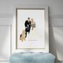 Christian Wedding Gift Couple Portrait With Bible Verse, thumbnail 7 of 12