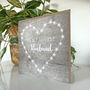 Fairy Lights Heart Husband Birthday Card, thumbnail 2 of 2