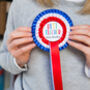 Best Teacher Rosette With Personalised Name, thumbnail 1 of 4