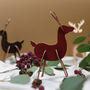 Leather Reindeer Christmas Decoration, thumbnail 2 of 8
