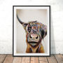 Highland Coo By Adam Barsby Fine Art Print, thumbnail 1 of 3