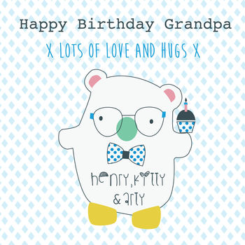Happy Birthday Grandpa Personalised Greeting Card, 3 of 3