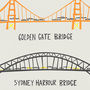 Four Famous Bridges Print, thumbnail 3 of 5