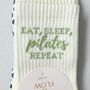 'Eat, Sleep, Pilates, Repeat' Grip Socks, thumbnail 3 of 3