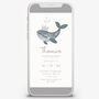 Whale Electronic Party Invitation, Digital Download, thumbnail 1 of 2