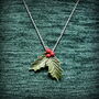 Holly With Berries Christmas Necklace, Silver Plated, thumbnail 3 of 4