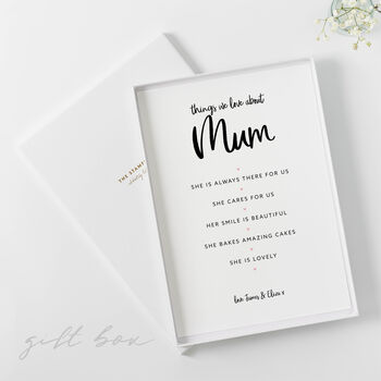 Things We Love About Mum Print, 4 of 6