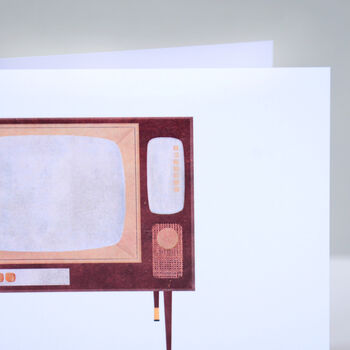 Retro Television Greetings Card, 4 of 9