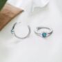 Blue Opal Ear Cuff In Sterling Silver, thumbnail 3 of 10