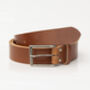 Handmade Tan Leather Belt Men's English Leather 35mm Wide, thumbnail 5 of 10