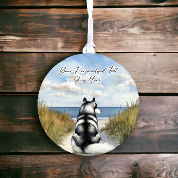 Personalised Husky Dog Beach Walk Collection, 3 of 8