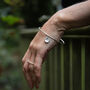 Sterling Silver Cuttlefish Small Circle Charm Bangle, thumbnail 2 of 4