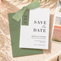 Luxury Wedding Save The Date Cards Ribbon Invitation Suite, thumbnail 1 of 12