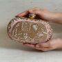 Elephant Oval Pink Clutch, thumbnail 1 of 12