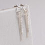 Sterling Silver Curb And Bead Dangly Studs, thumbnail 1 of 6