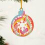 Christmas Tree, Snowflakes, Bright Swirl, Set Of Three, thumbnail 1 of 3
