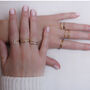 Duo Dot Crown Gold Vermeil Plated Ring, thumbnail 5 of 5