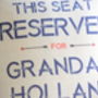 Personalised Reserved For… Daddy Cushion, thumbnail 4 of 4