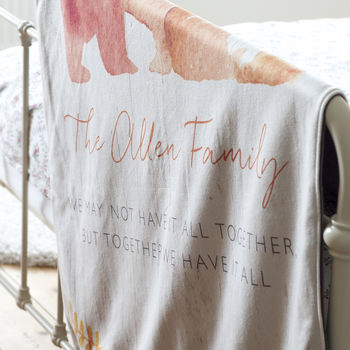 Personalised Bear Family Luxury Blanket, 10 of 12