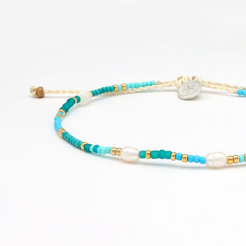 Giada Ombak Pearl Beaded Surf Anklet, 4 of 7