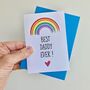 Best Daddy Ever Rainbow Card, thumbnail 2 of 2