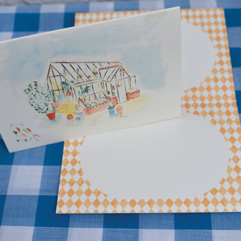 Hand Painted Greenhouse A6 Card, 2 of 3