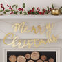 Gold Acrylic Merry Christmas Festive Bunting, thumbnail 1 of 2