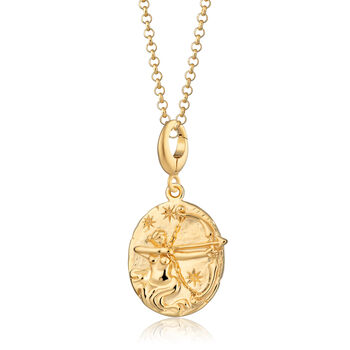 Sagittarius Zodiac Necklace, Silver Or Gold Plated, 3 of 9