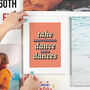 Framed Take More Chances, Dance More Dances Print, thumbnail 1 of 4