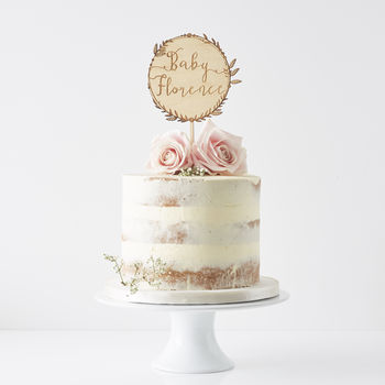 Personalised Engraved Wreath Cake Topper, 5 of 8