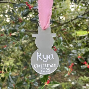 Christmas Snowman Bauble Decoration, 2 of 4