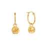 18ct Gold Plated Star Sign Charm Hoop Earrings, thumbnail 4 of 12