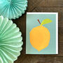Mini Lemon Greetings Card, thumbnail 1 of 5