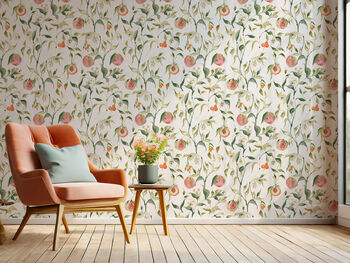 Peach Tree Wallpaper On White, 2 of 4