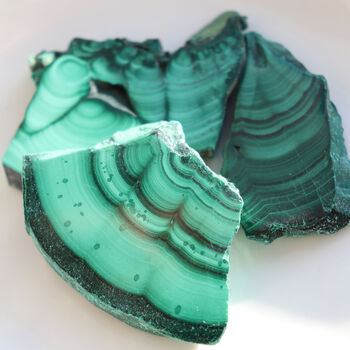 Malachite Rough Crystal – Polished Slices – Gift Bag, 4 of 8