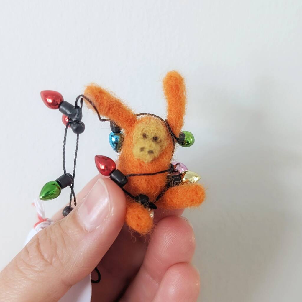 Mini Orangutan Christmas Tree Decoration, 1 of 6
